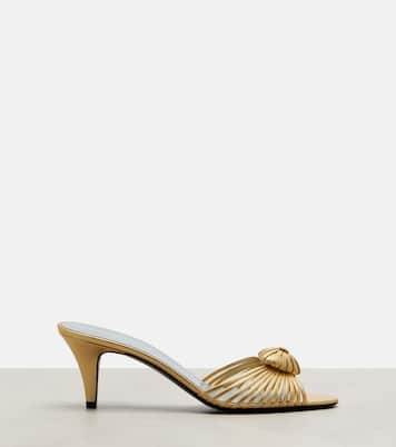 Pantoletten Royal 75 aus Metallic-Leder | Valentino Garavani