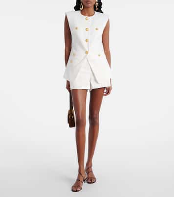 Tamara linen-blend vest | Veronica Beard