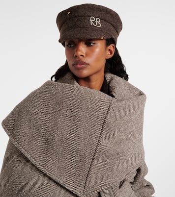 Pierced wool-blend newsboy cap | Ruslan Baginskiy