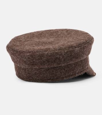 Pierced wool-blend newsboy cap | Ruslan Baginskiy