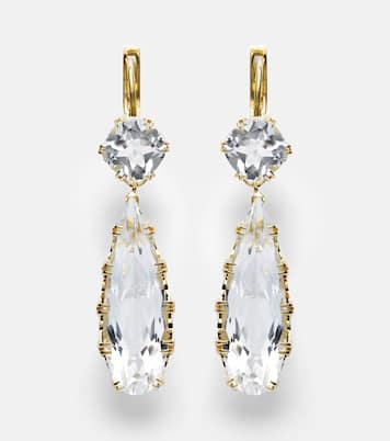 Boucles d'oreilles en or 18 ct et topaze blanche | Ileana Makri