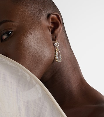 Boucles d'oreilles en or 18 ct et topaze blanche | Ileana Makri