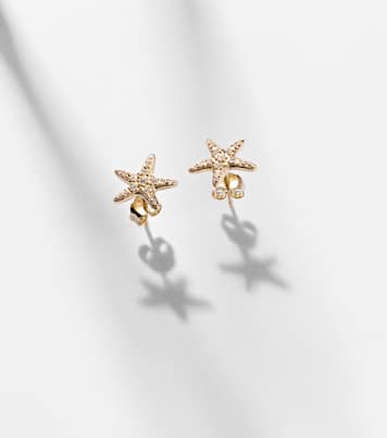 Orecchini Starfish in oro 14kt con diamanti | Sydney Evan