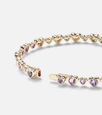 Heart 2 Heart 14kt gold bracelet with gemstones | Roxanne First