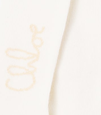 Baby logo cotton-blend tights | Chloé Kids