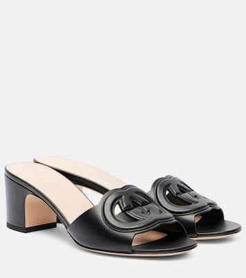 Interlocking G leather mules | Gucci