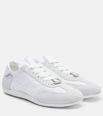 Viv Low suede-trimmed sneakers | Roger Vivier