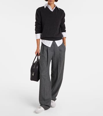 Viv Low suede-trimmed sneakers | Roger Vivier