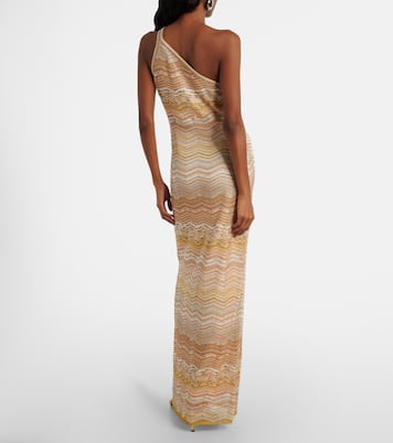 Zigzag lamé maxi dress | Missoni