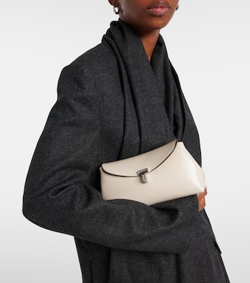 T-Lock Mini leather clutch | Toteme