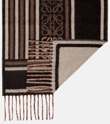 Anagram wool and cashmere jacquard scarf | Loewe