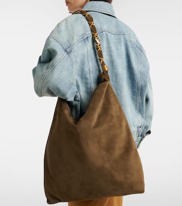 Schultertasche Amalia aus Veloursleder | Saint Laurent