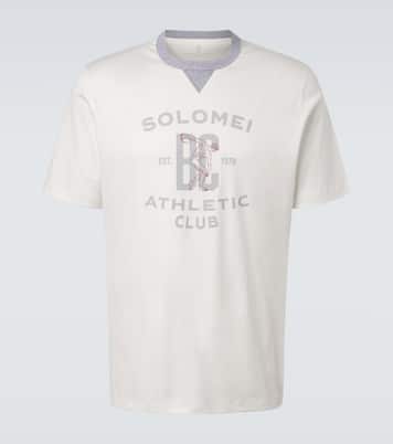 Bedrucktes T-Shirt aus Baumwolle | Brunello Cucinelli