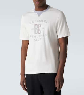 Bedrucktes T-Shirt aus Baumwolle | Brunello Cucinelli
