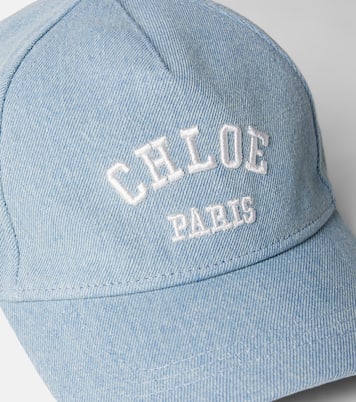 Logo denim baseball cap | Chloé Kids