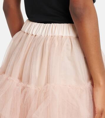 Ruffled tulle midi skirt | Simone Rocha