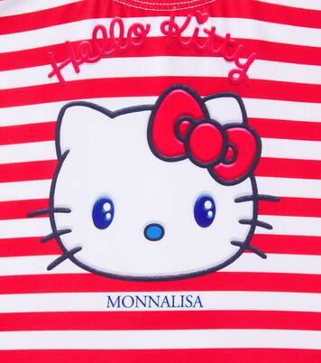 x Hello Kitty striped swimsuit | Monnalisa