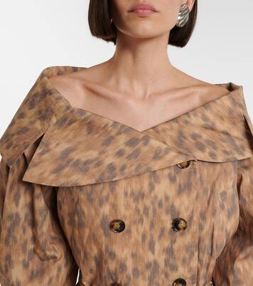 Printed cotton-blend jacket | Ganni