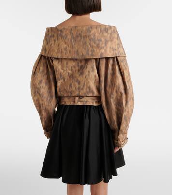 Printed cotton-blend jacket | Ganni