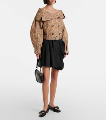 Printed cotton-blend jacket | Ganni