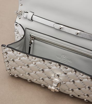 Rockstud Spike metallic leather shoulder bag | Valentino Garavani