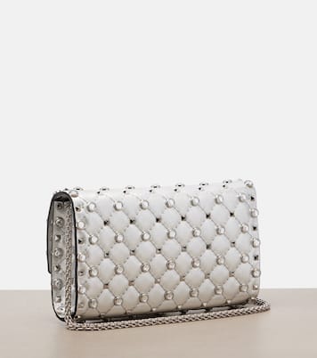 Rockstud Spike metallic leather shoulder bag | Valentino Garavani