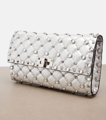 Rockstud Spike metallic leather shoulder bag | Valentino Garavani