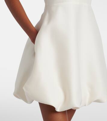 Halterneck peplum wool and silk minidress | Balenciaga