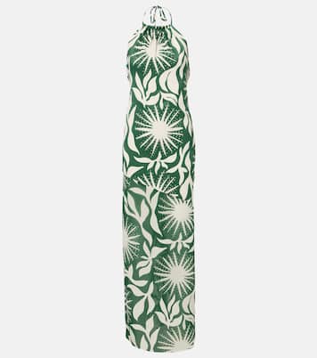 Robe longue Acasia à perles imprimée  | Cala de la Cruz