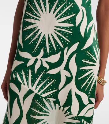 Robe longue Acasia à perles imprimée  | Cala de la Cruz