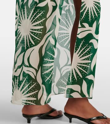 Robe longue Acasia à perles imprimée  | Cala de la Cruz