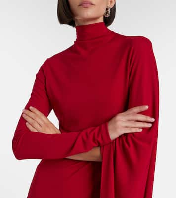 Caped crêpe jersey minidress | Stella McCartney