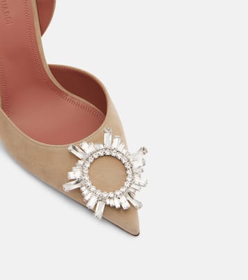 Begum embellished suede slingback pumps | Amina Muaddi