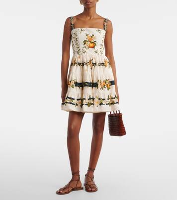 Lima floral cotton minidress | Agua by Agua Bendita