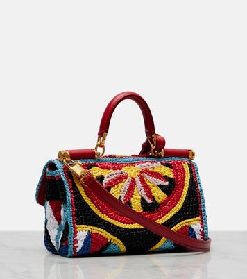 My Sicily Mini crochet top-handle bag | Dolce&Gabbana