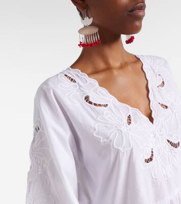 Embroidered cotton poplin minidress | Juliet Dunn