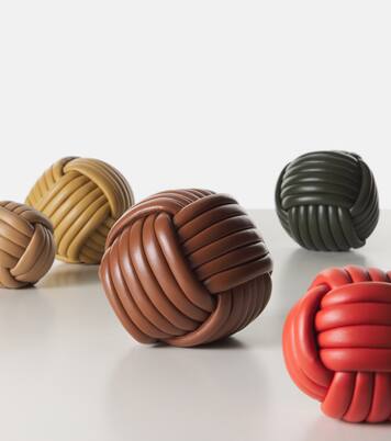 Nodo leather doorstop | Giobagnara