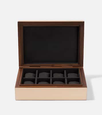 Frank wood and leather watch box | Giobagnara