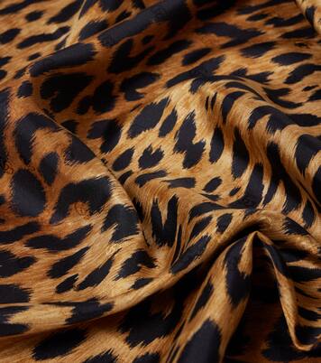 Leopard-print silk twill scarf | Gucci