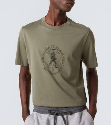 Bedrucktes T-Shirt aus Baumwolle | Brunello Cucinelli