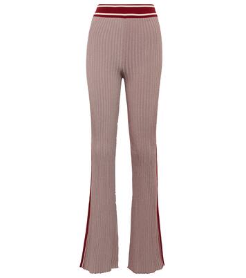 Ribbed-knit high-rise flared pants | Jil Sander