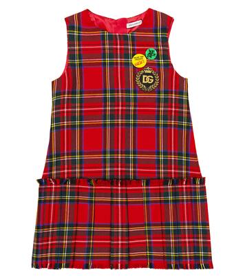 Checked wool dress | Dolce&Gabbana Kids
