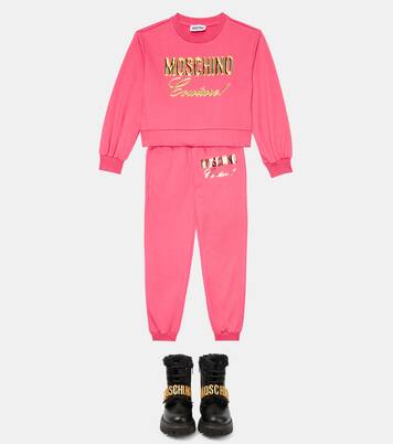 Sweat-shirt en coton à logo | Moschino Kids