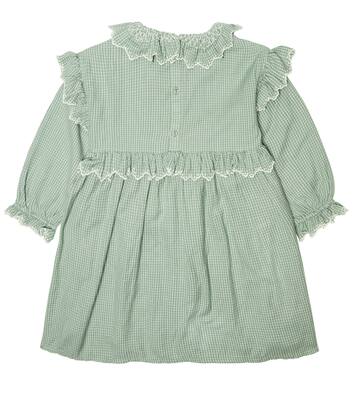 Robe Illi brodée en coton à carreaux | Louise Misha