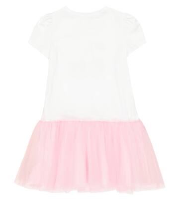 Embroidered cotton jersey dress | Monnalisa