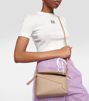 Puzzle Edge Mini leather tote bag | Loewe