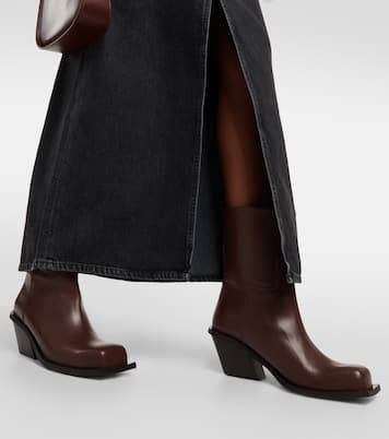 Ankle Boots Blondine aus Leder | Gia Borghini