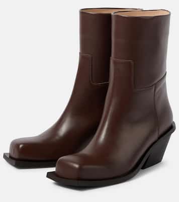 Ankle Boots Blondine aus Leder | Gia Borghini