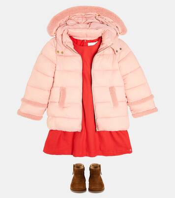 Faux fur-trimmed padded jacket | Tartine et Chocolat