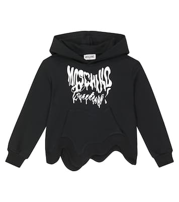 Printed cotton jersey hoodie | Moschino Kids